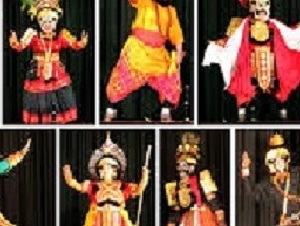 yakshagana costume, chande, makeup